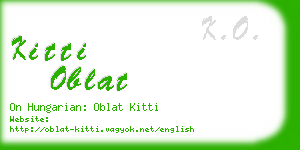 kitti oblat business card